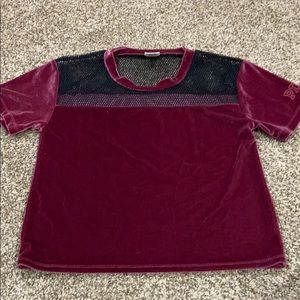 Pink by VS mesh/velour top